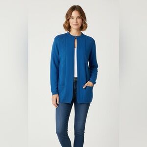 British Vogue 60s Blue Women's Cardigan Sweater